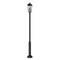 Z-Lite Gannon 3 Light Outdoor Post Mounted Fixture, 12in. W x 121.5in. H, Black 5008PHBR-5010P-BK - alternate 4